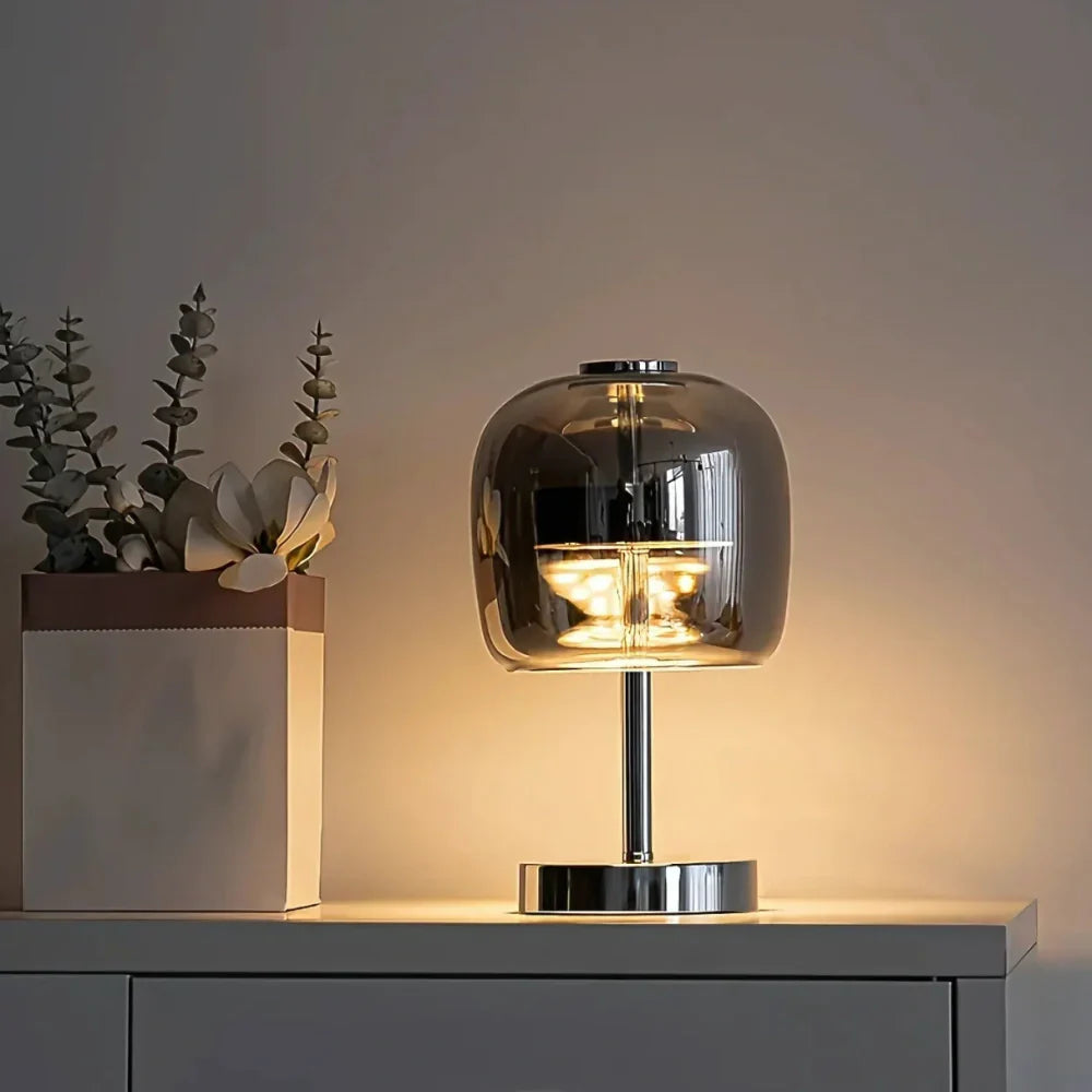 OpalEdge Modern Table Lamp with Dimmable USB Lighting