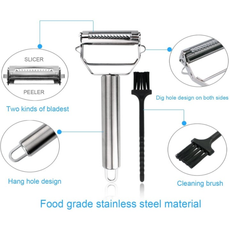 Stainless Steel Multifunctional Vegetable Peeler and Julienne Cutter