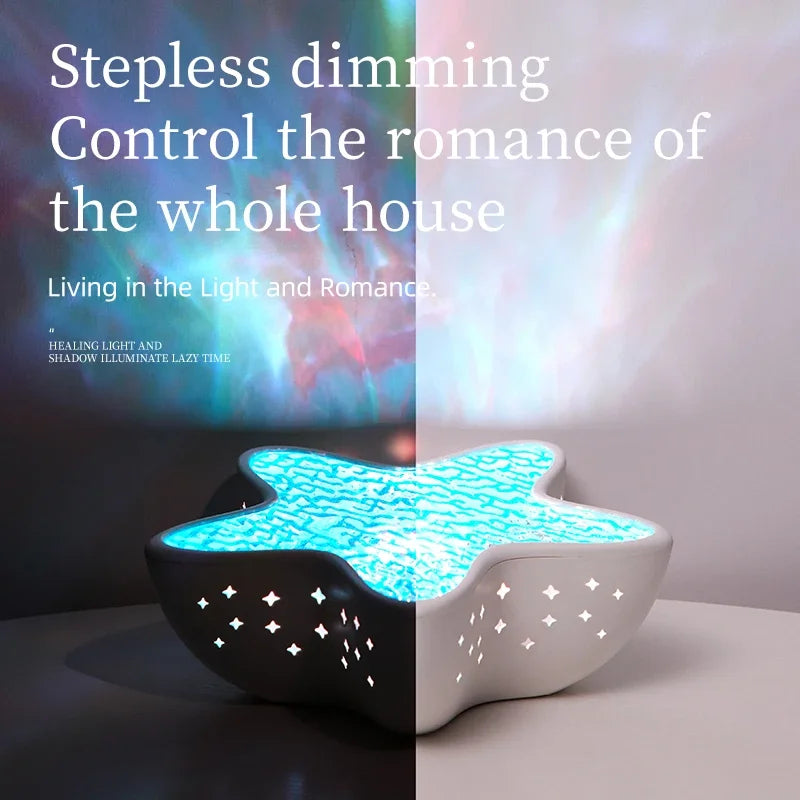 Starfish Ocean Wave Night Light Projector with 7 Color Modes