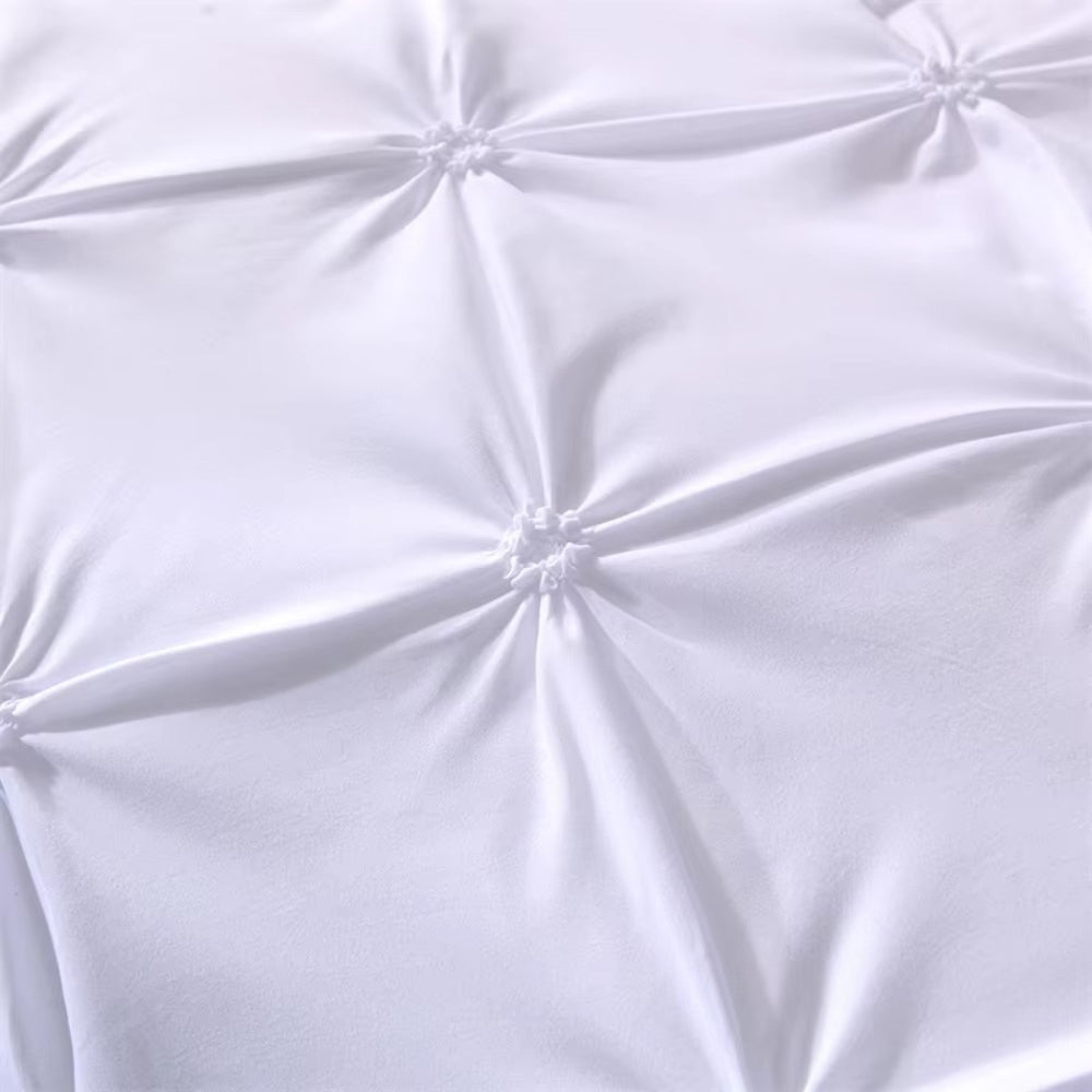 Airweave Pintuck Duvet Cover Set with Pillowcases - 3 Piece Microfiber Bedding