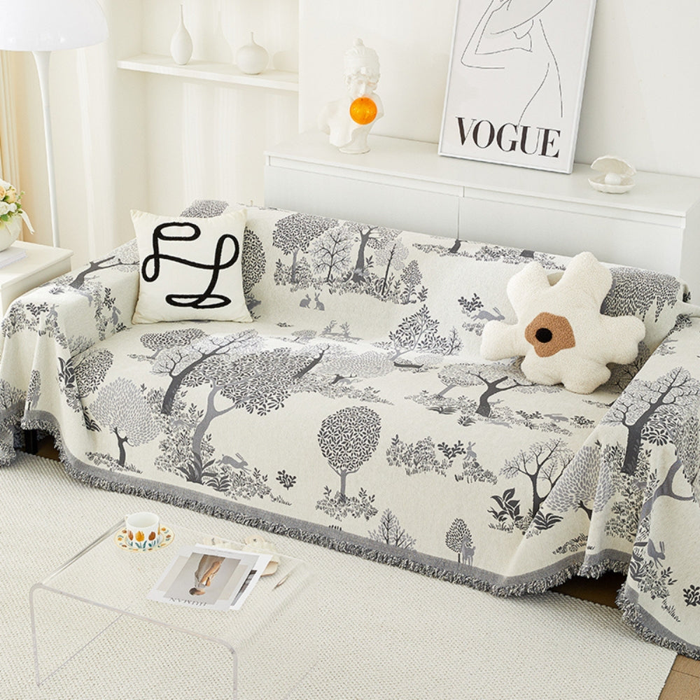 Ultra-Soft Chenille Sofa Cover for Dust and Pet Protection