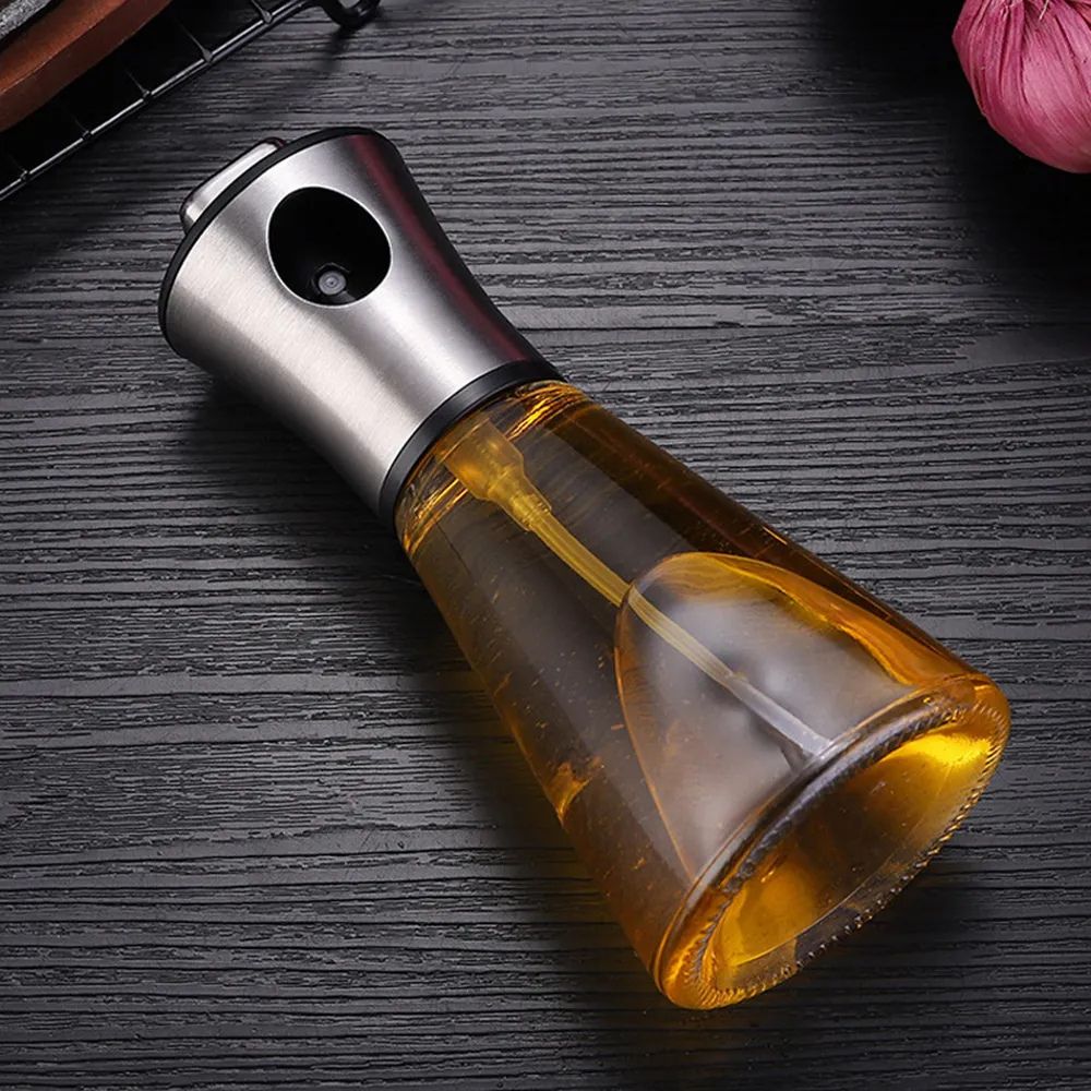 Stainless Steel Oil Spray Bottle with Fine Mist Nozzle