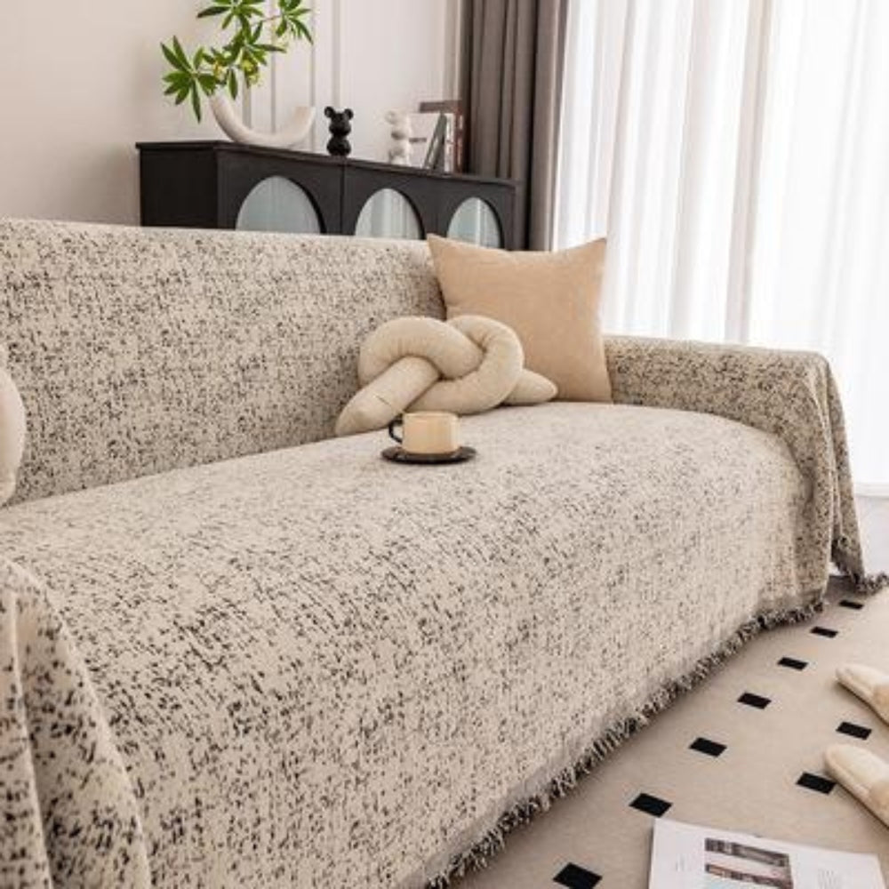 Speckled Chenille Sofa Cover for Dust and Spill Protection