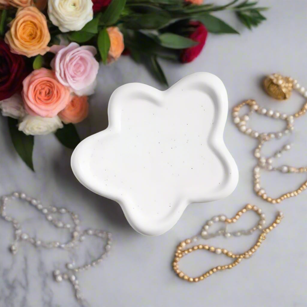 Luxe Irregular Ceramic Jewelry Organizer Tray