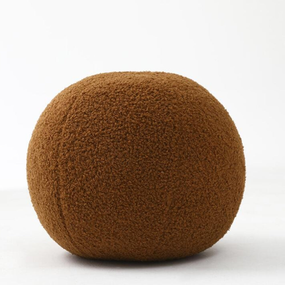 Plush Boucle Ball Cushion 12-Inch