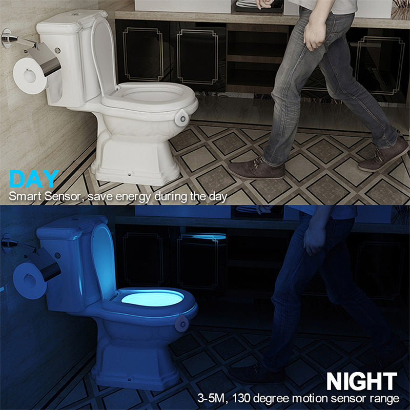 LED Motion Sensor Toilet Night Light with Color Changing Options