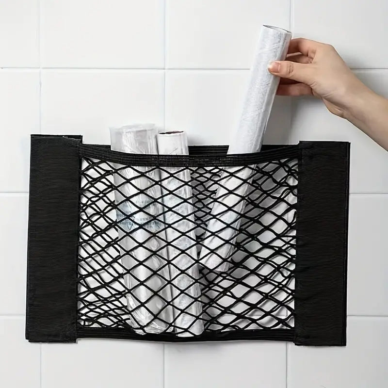 Stretchable Mesh Storage Bag with Adhesive Tape