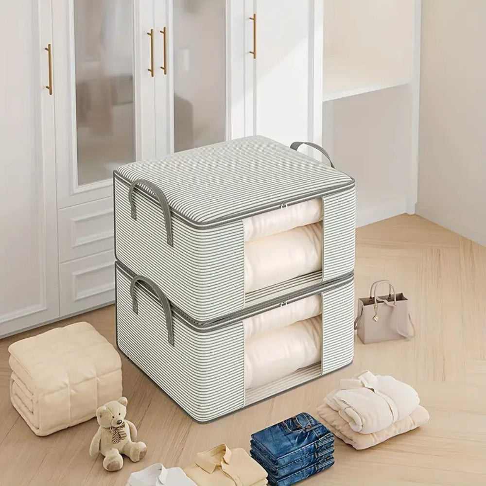 Foldable Classic Stripe Storage Bag