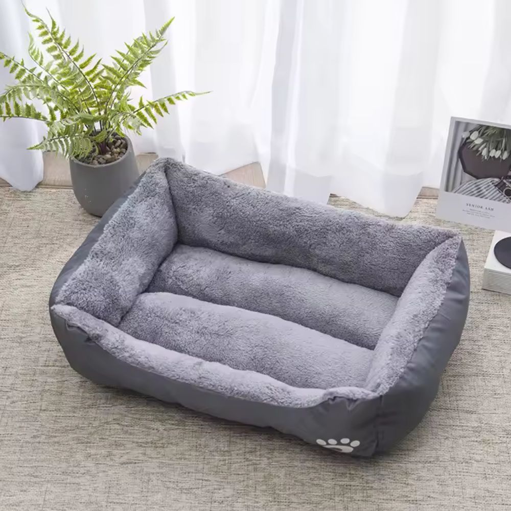 Plush Microfiber Pet Bed with Non-Slip Bottom