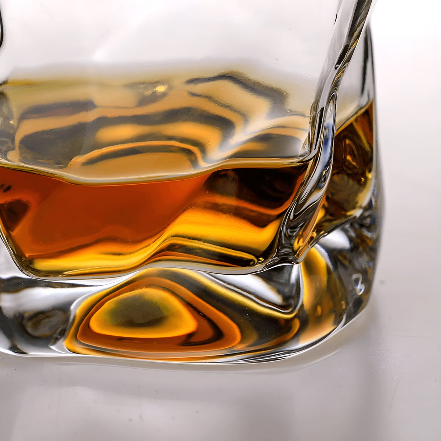 Edo Kiriko Hand-Cut Whiskey Glass with Unique Crumple Design