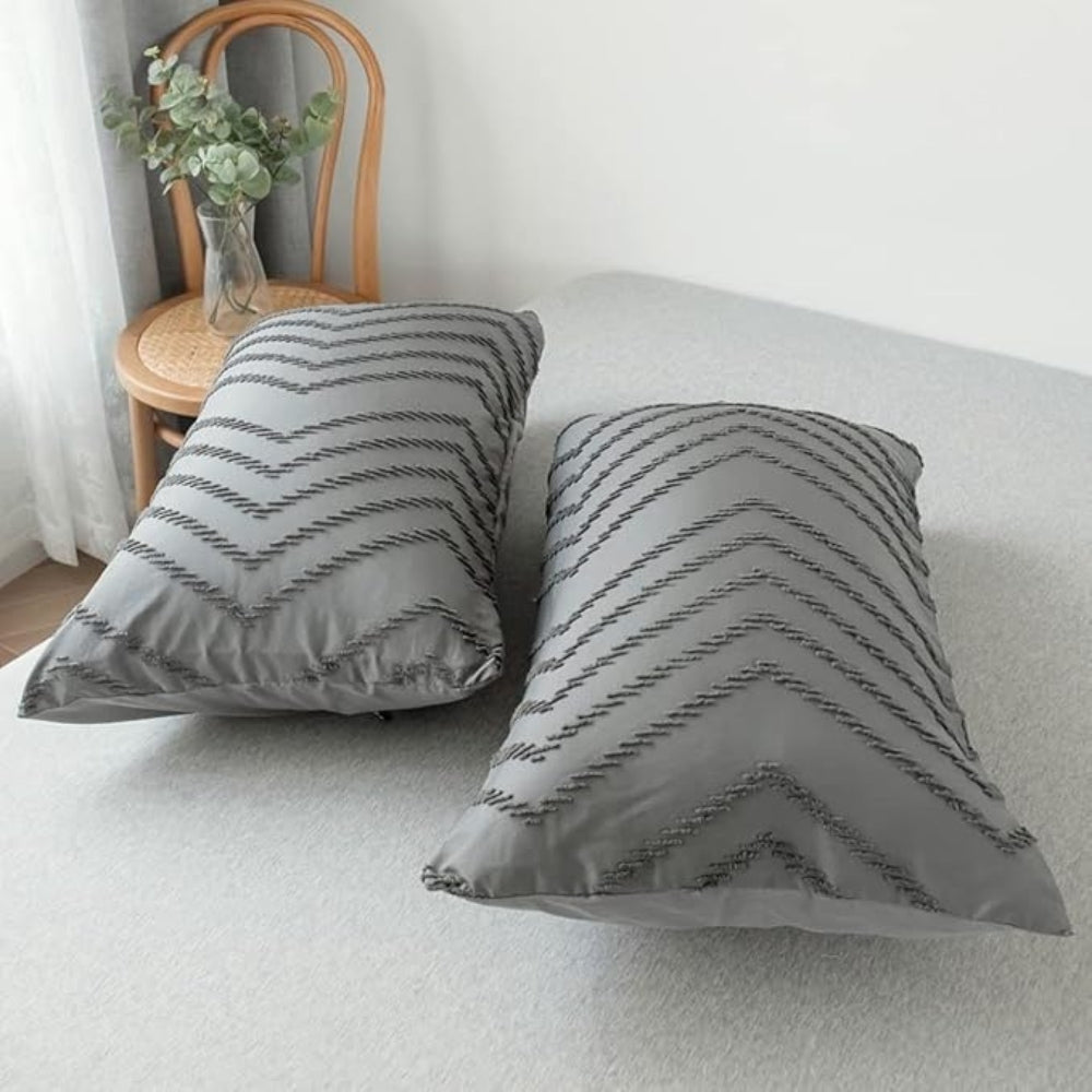 Chevron Microfiber Quilt Cover Set with Pillowcases