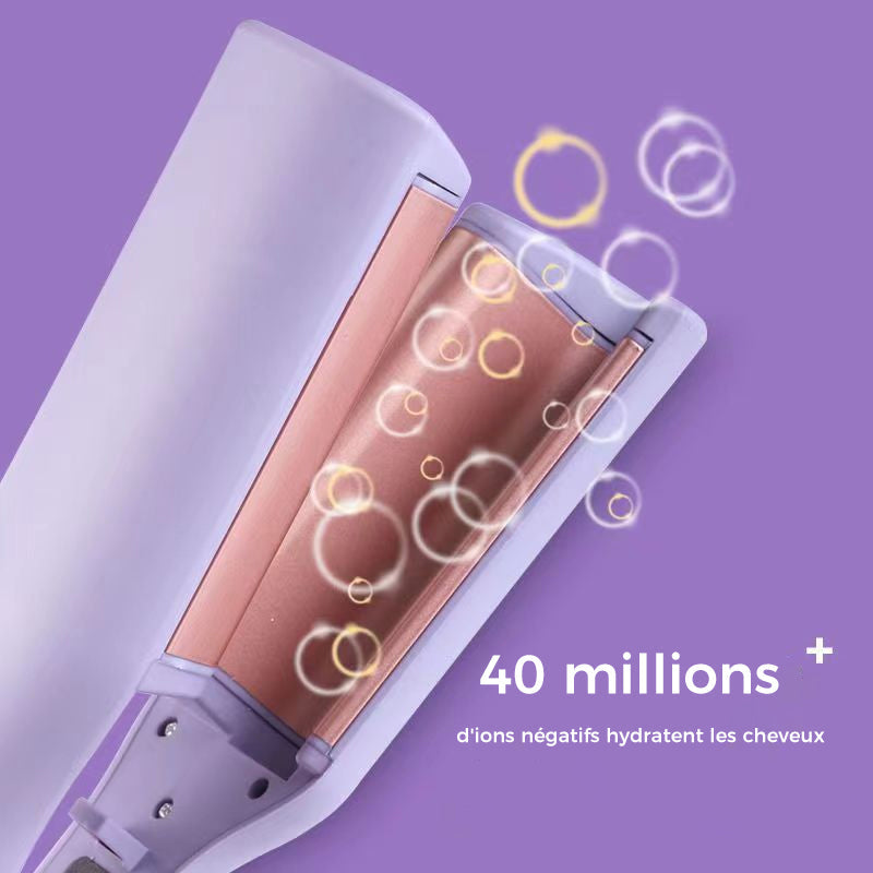French Wave Hair Curler with Anti-Burn Design and Smart Temperature Control