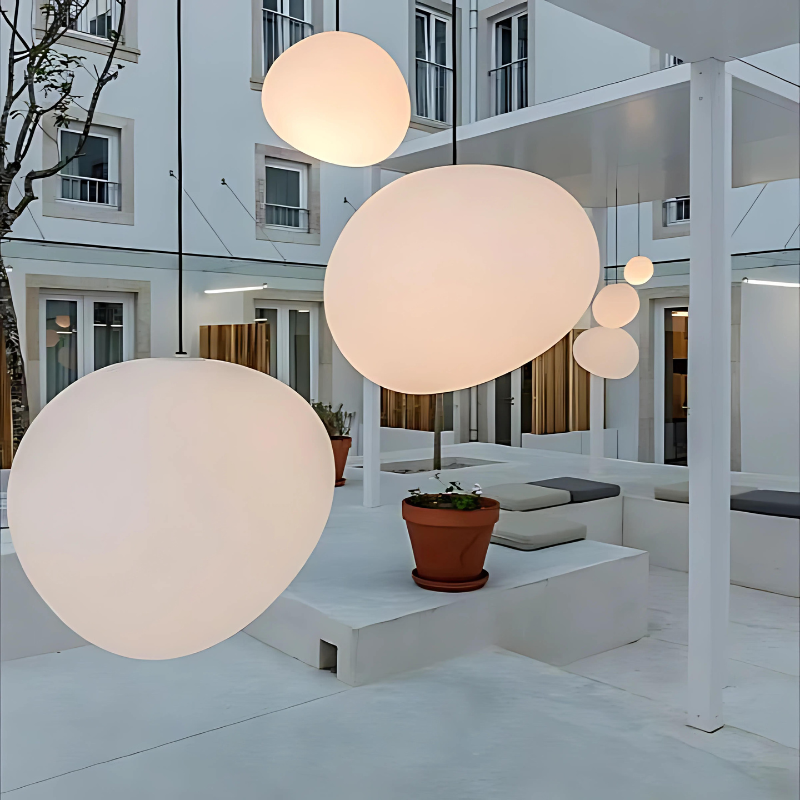 Glass Pebble Pendant Light - Modern Elegant Design