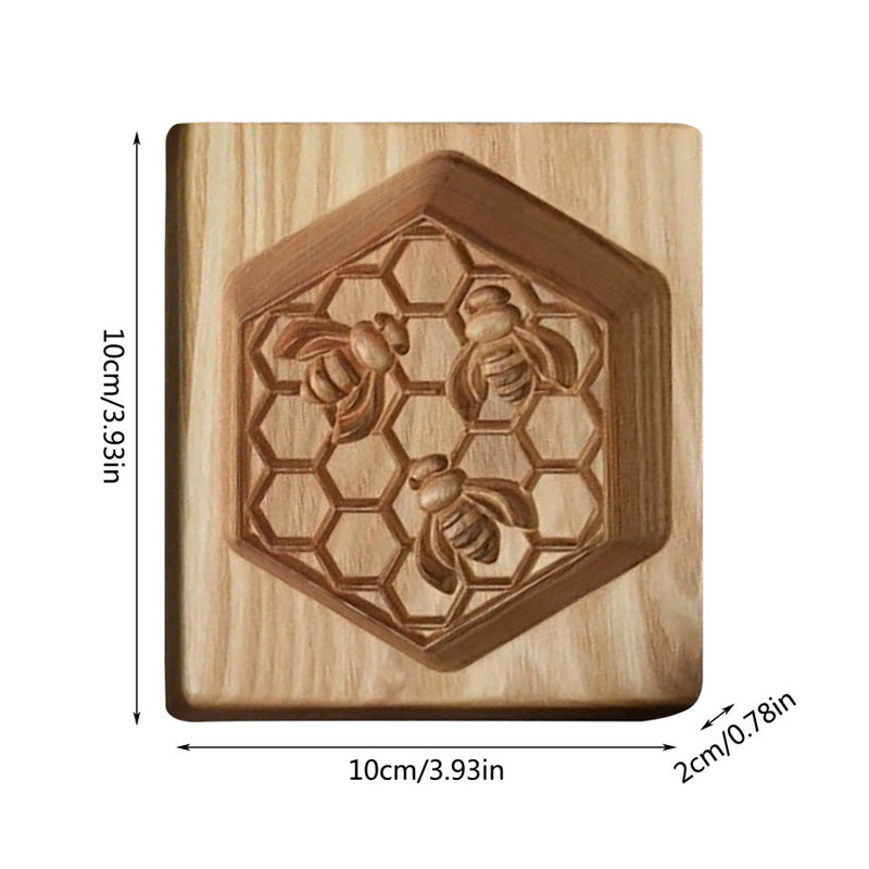 Wooden Cookie Cutter for Gingerbread and Pastries - Non-Stick Beech Wood Design