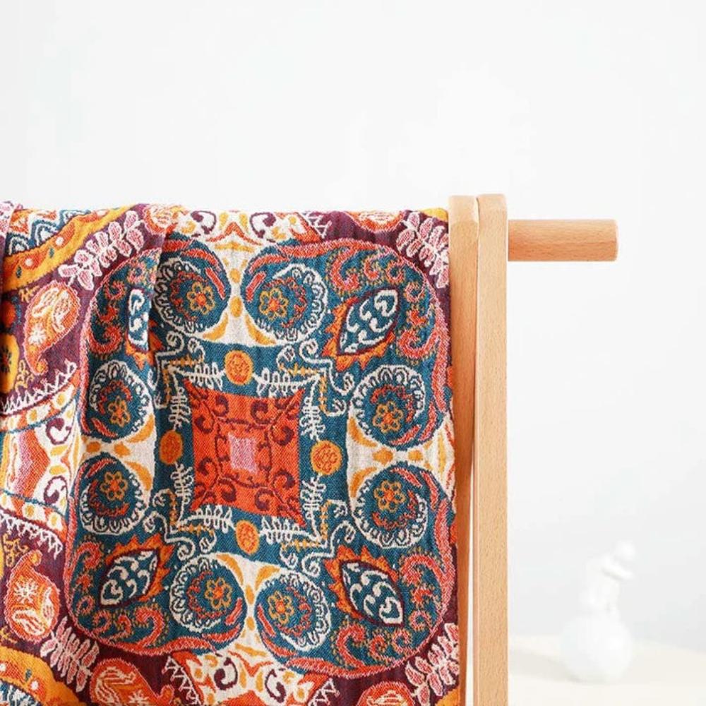 Boho Vintage Cotton Towel - Quick-Drying, Soft & Absorbent