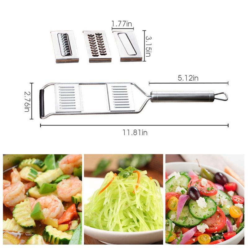 Stainless Steel Vegetable Slicer with Interchangeable Blades