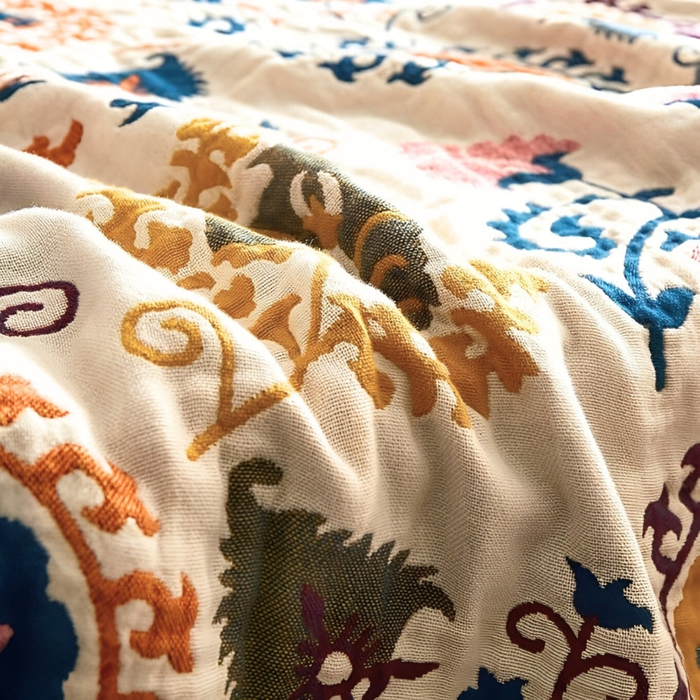 Lightweight Breathable Cotton Gauze Coverlet
