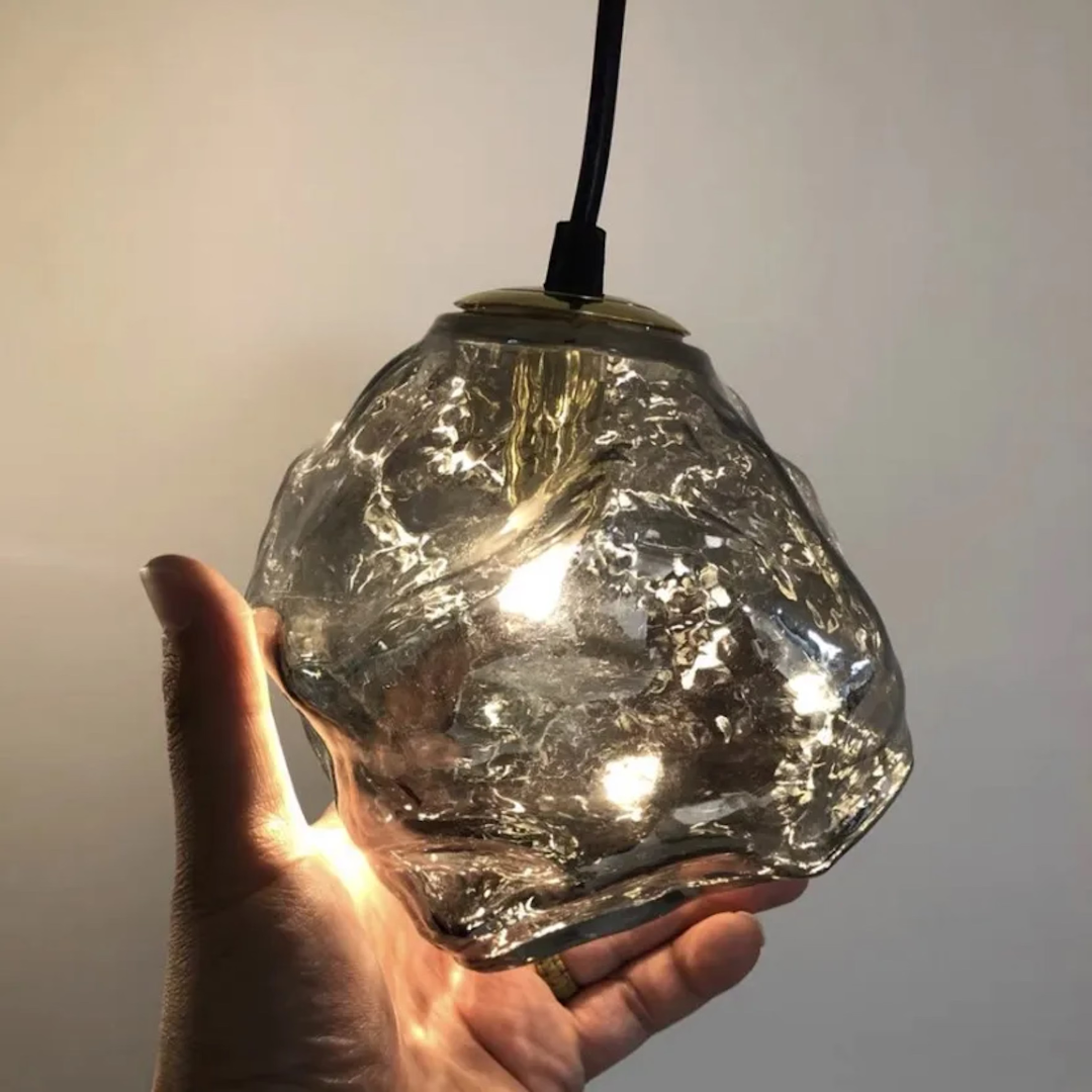 GlacierGlow Ice Cube Pendant Light
