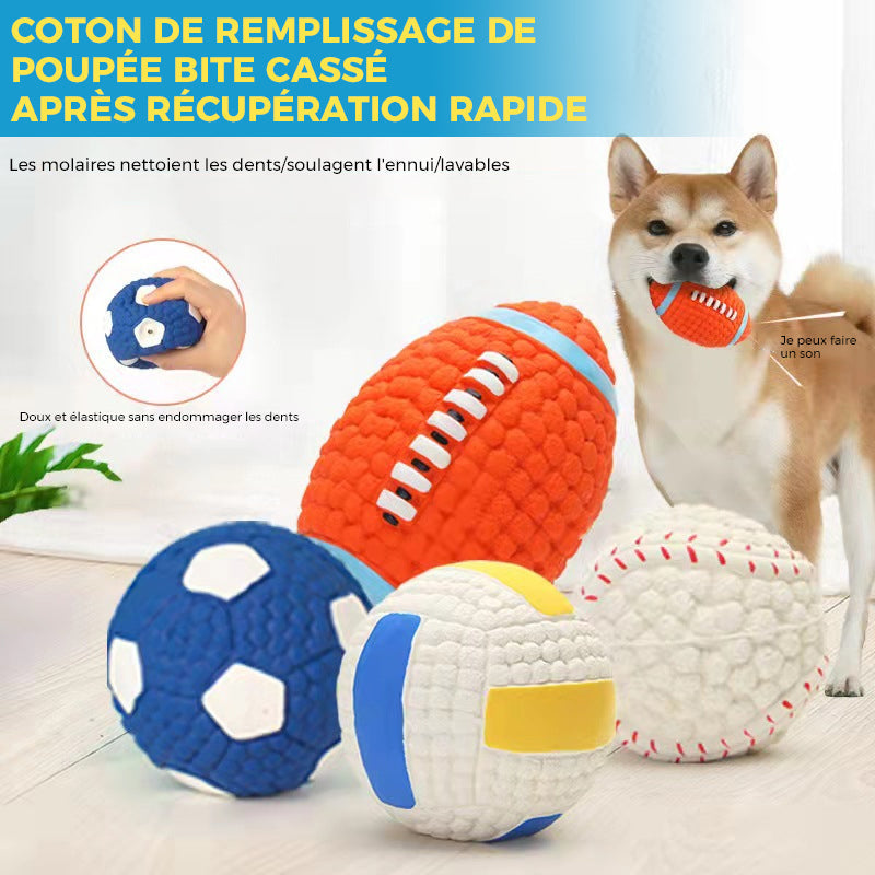 Indestructible Chew Toy for Aggressive Dogs - Durable Latex Soccer Ball