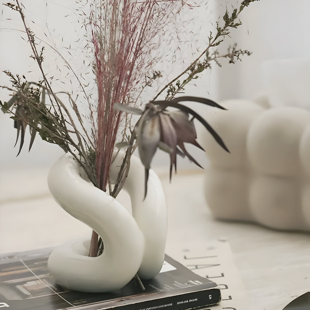 Ceramic Organizer with Rope-Knot Detail