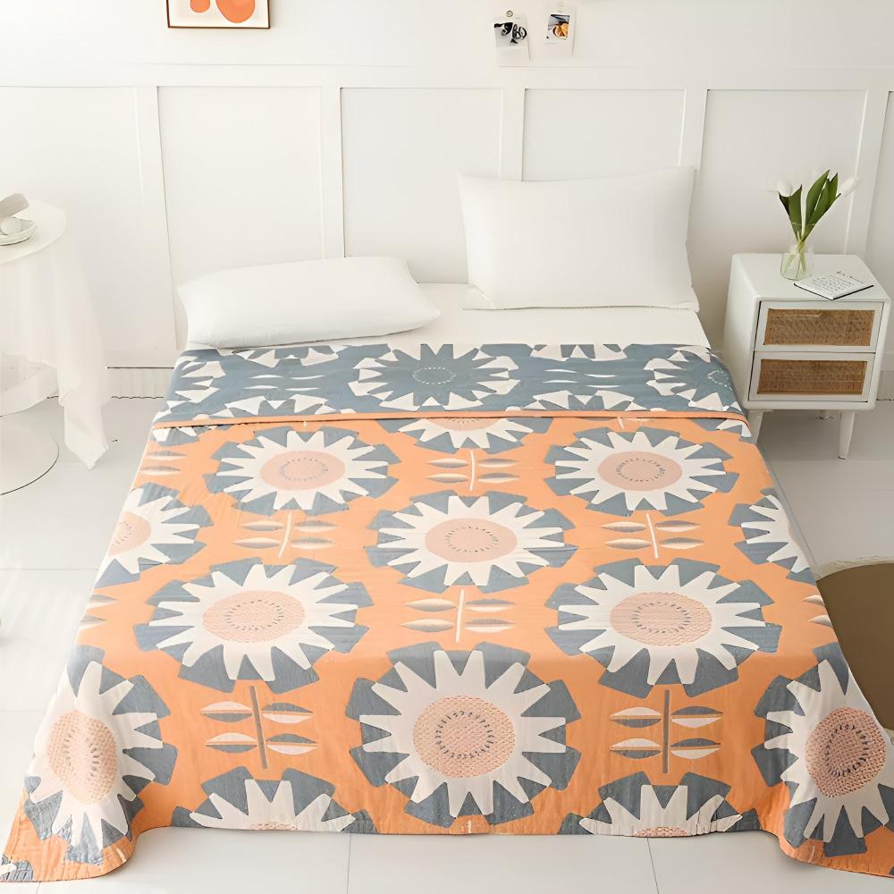 Cotton Windmill Flower Pattern Blanket