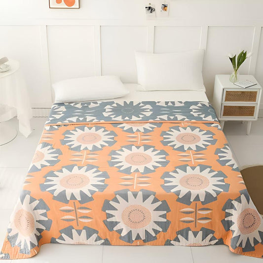 Cotton Windmill Flower Pattern Blanket