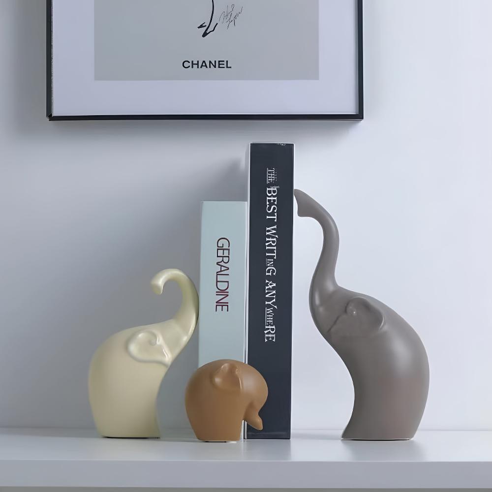 Abstract Elephant Thinker-Style Sculpture in Resin