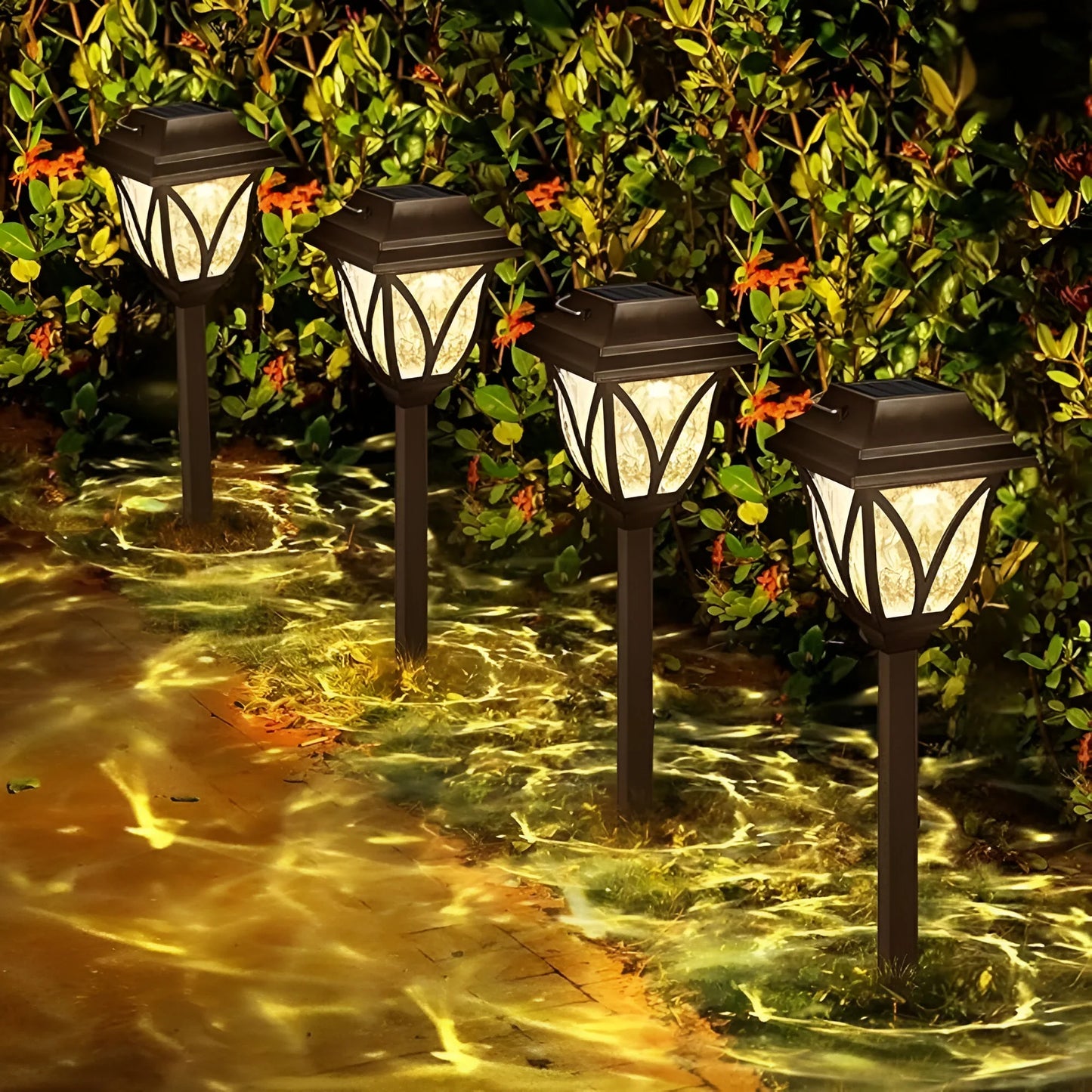 Solar Garden Light with Durable Weatherproof Design