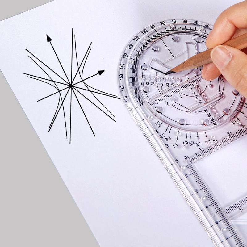 Multifunctional Transparent Geometric Ruler