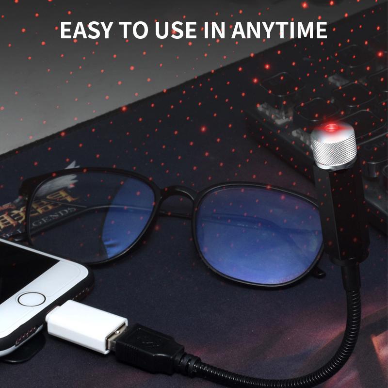 USB Star Projector Night Light for Car and Home