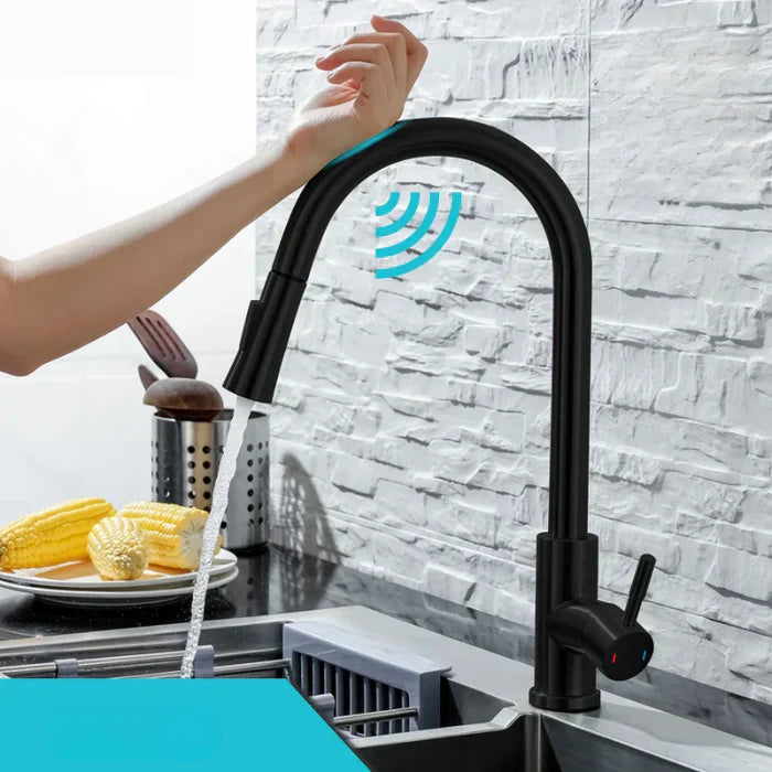 Touchless Stainless Steel Pull Down Kitchen Faucet