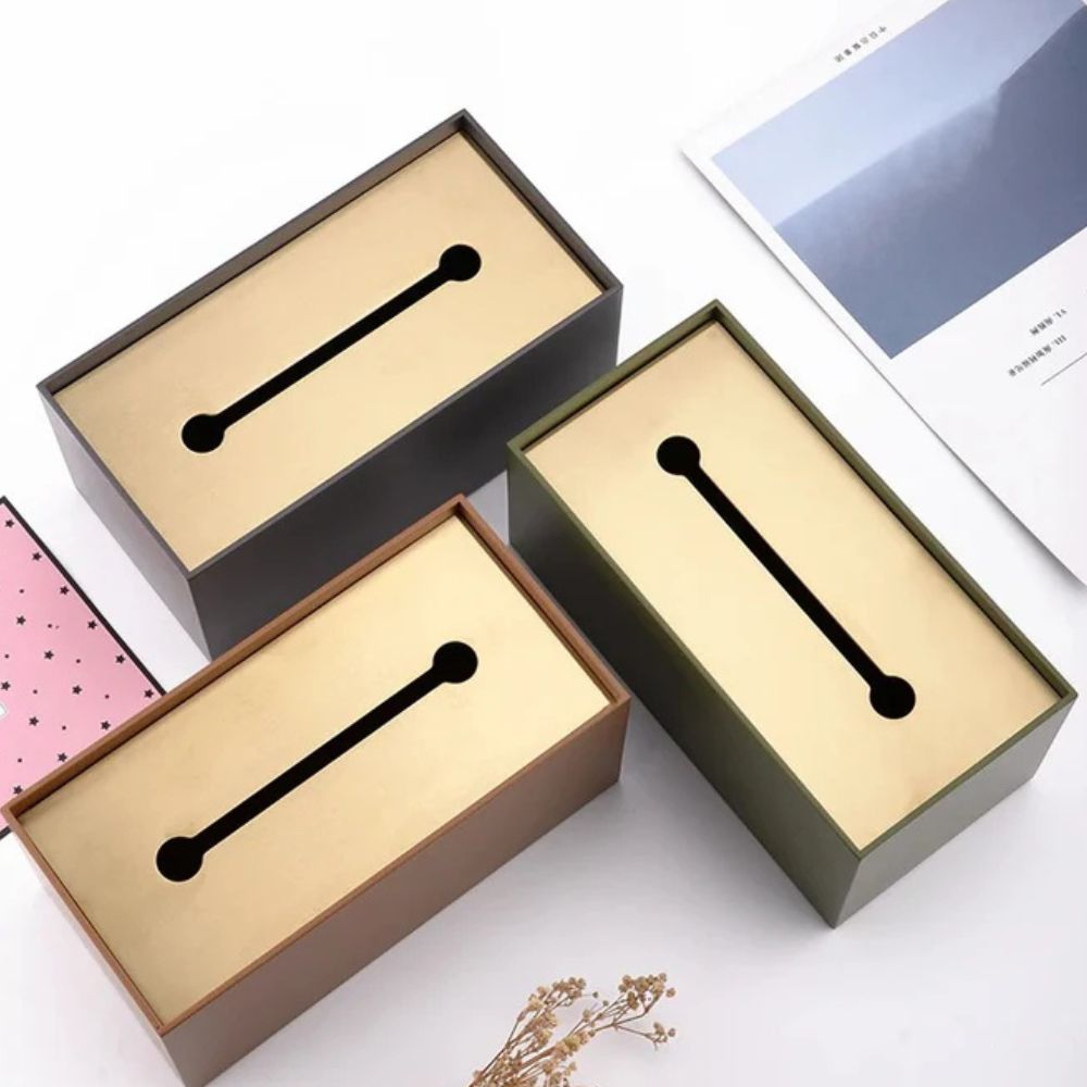 Sleek Iron Tissue Holder Box