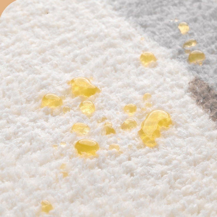 Plush Microfiber Non-Slip Bath Mat - Sweet Flower Design