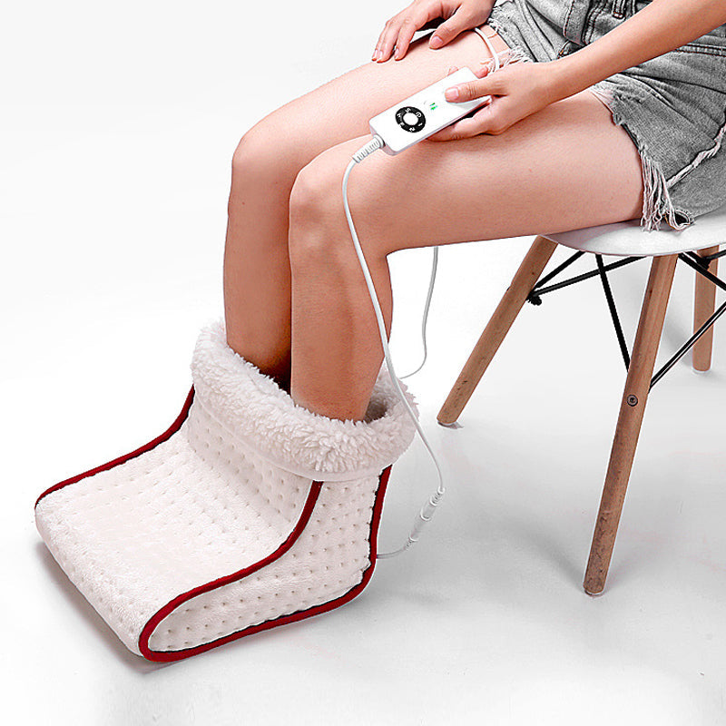 Electric Foot Warmer with Adjustable Heat and Plush Fabric