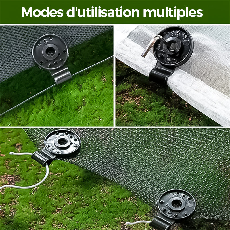 Plastic Shade Cloth Clips - Durable Black Garden Net Fasteners