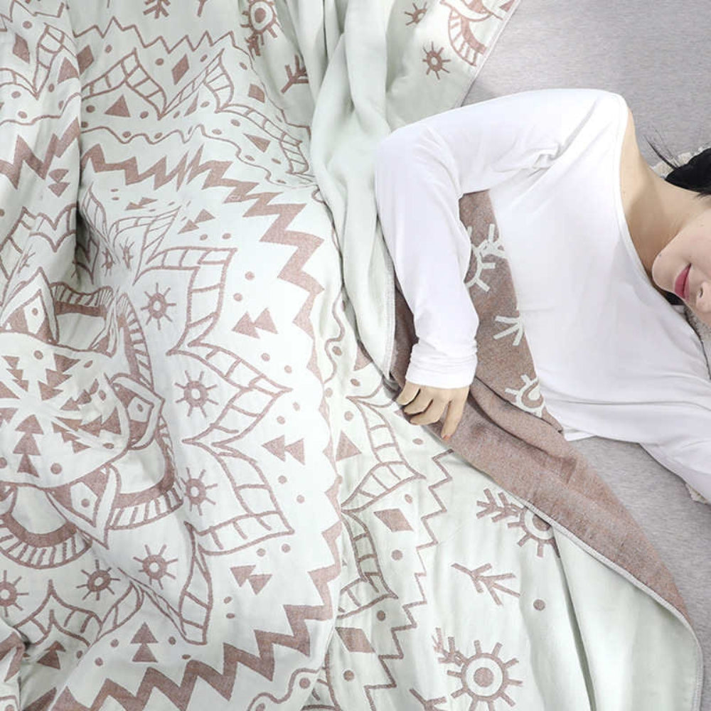 Reversible Mandala Art Cotton Blanket