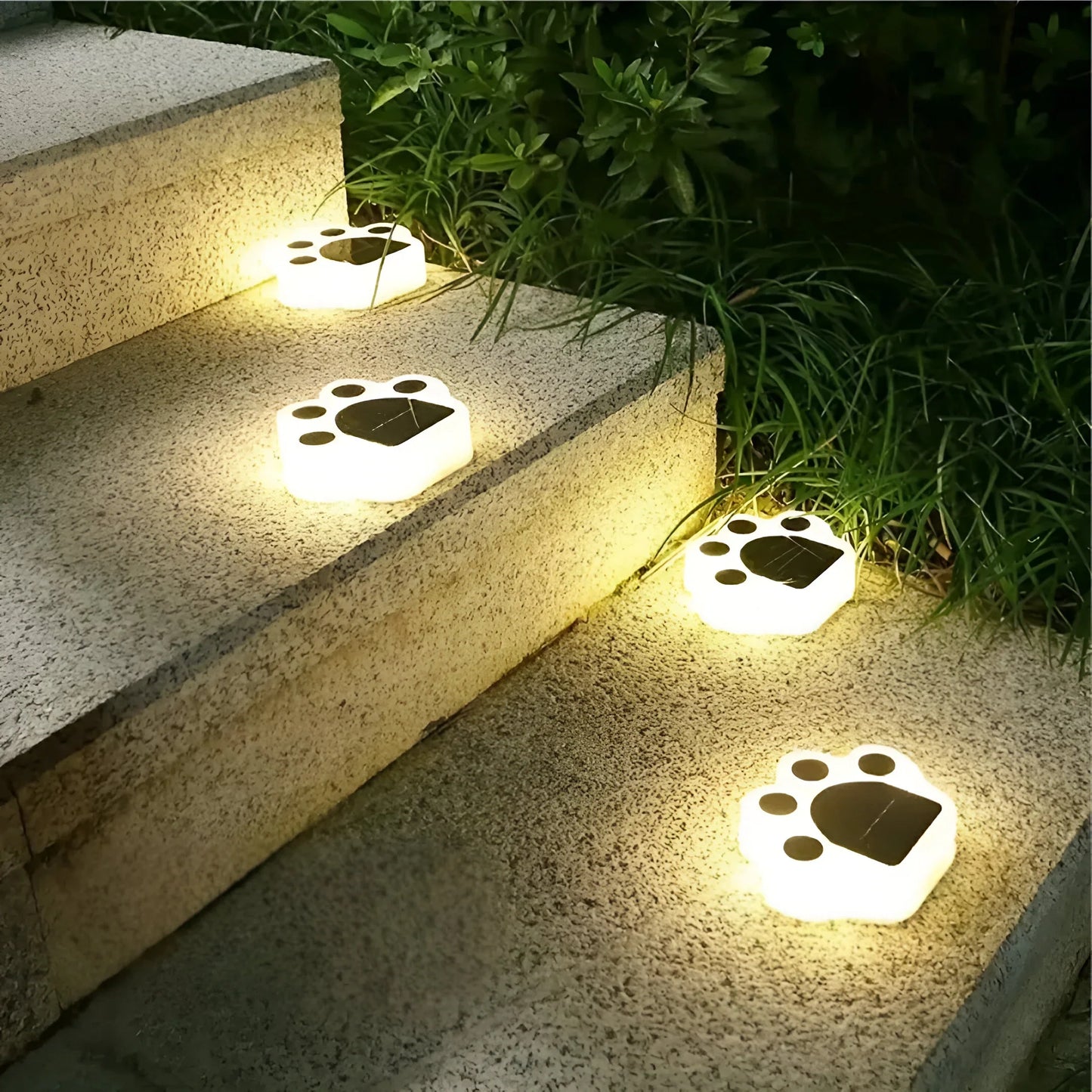 Solar-Powered Paw-Shaped Garden Lights