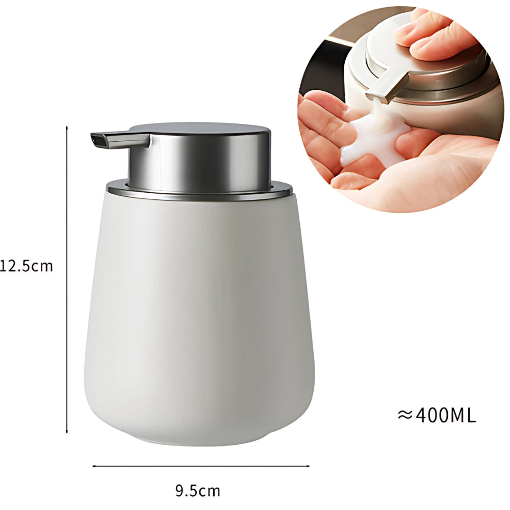 Ceramic Minimalist Touch Dispenser with Press Pump