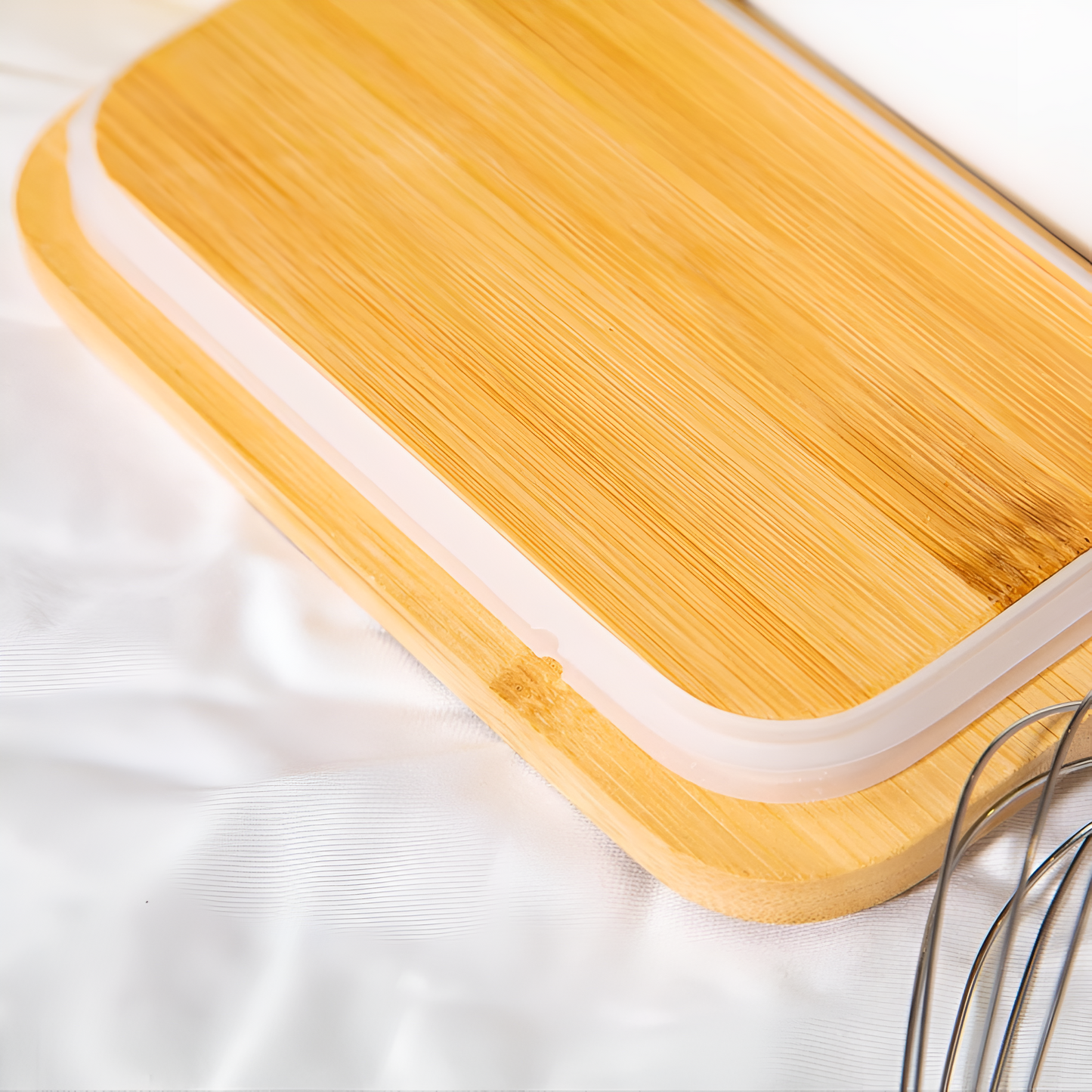 Sleek Ceramic Butter Cutter Container