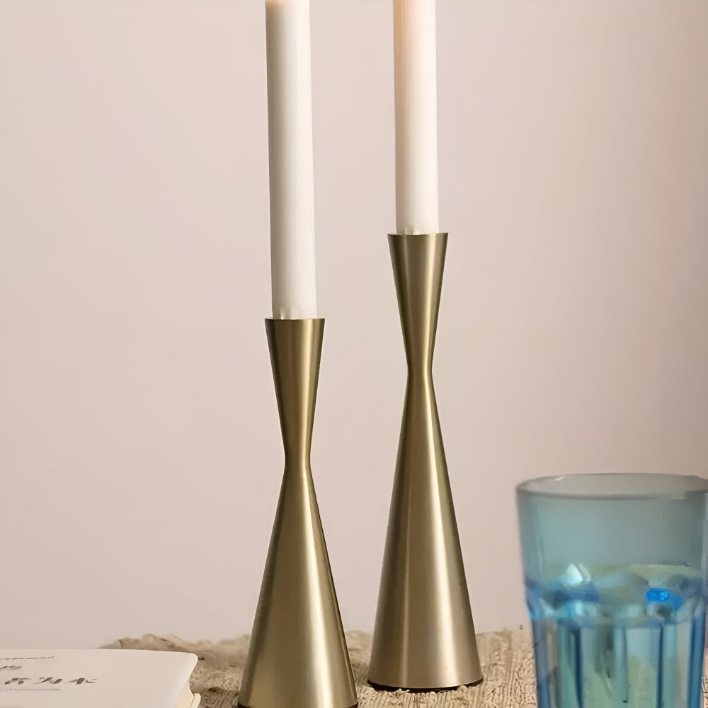 Nordic Brass Waist Candlestick Set of 3