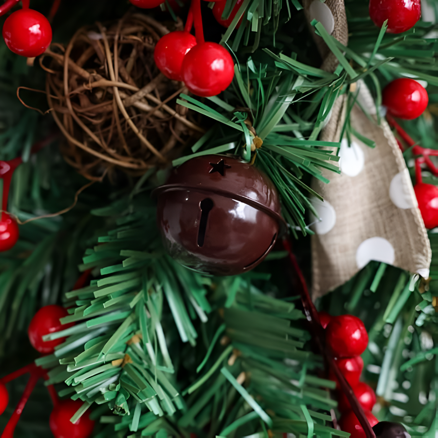Festive Weather-Resistant Christmas Door Wreath