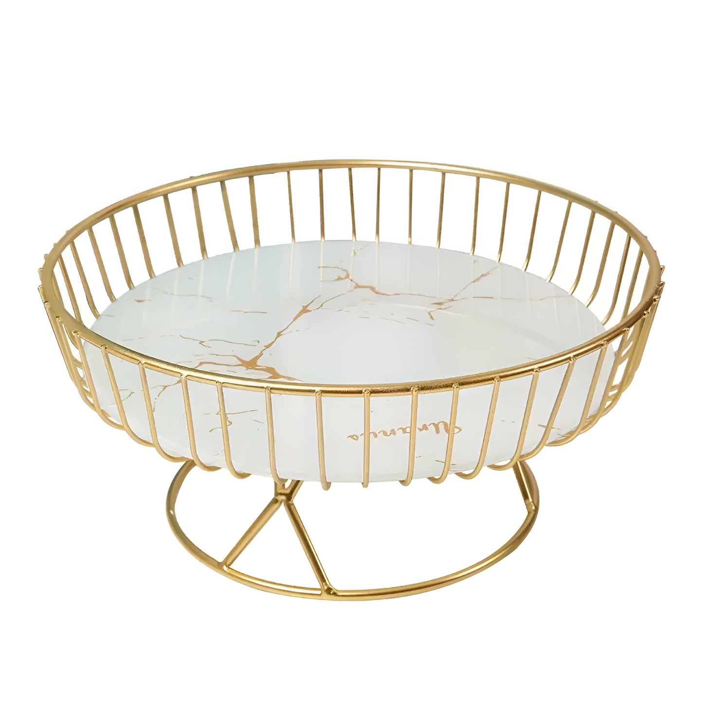 Luxury Handmade Marble Serving Tray with Gold Handles