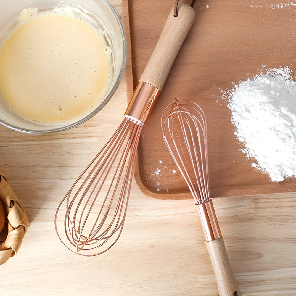 Copper Stainless Steel Whisk with Ergonomic Handle