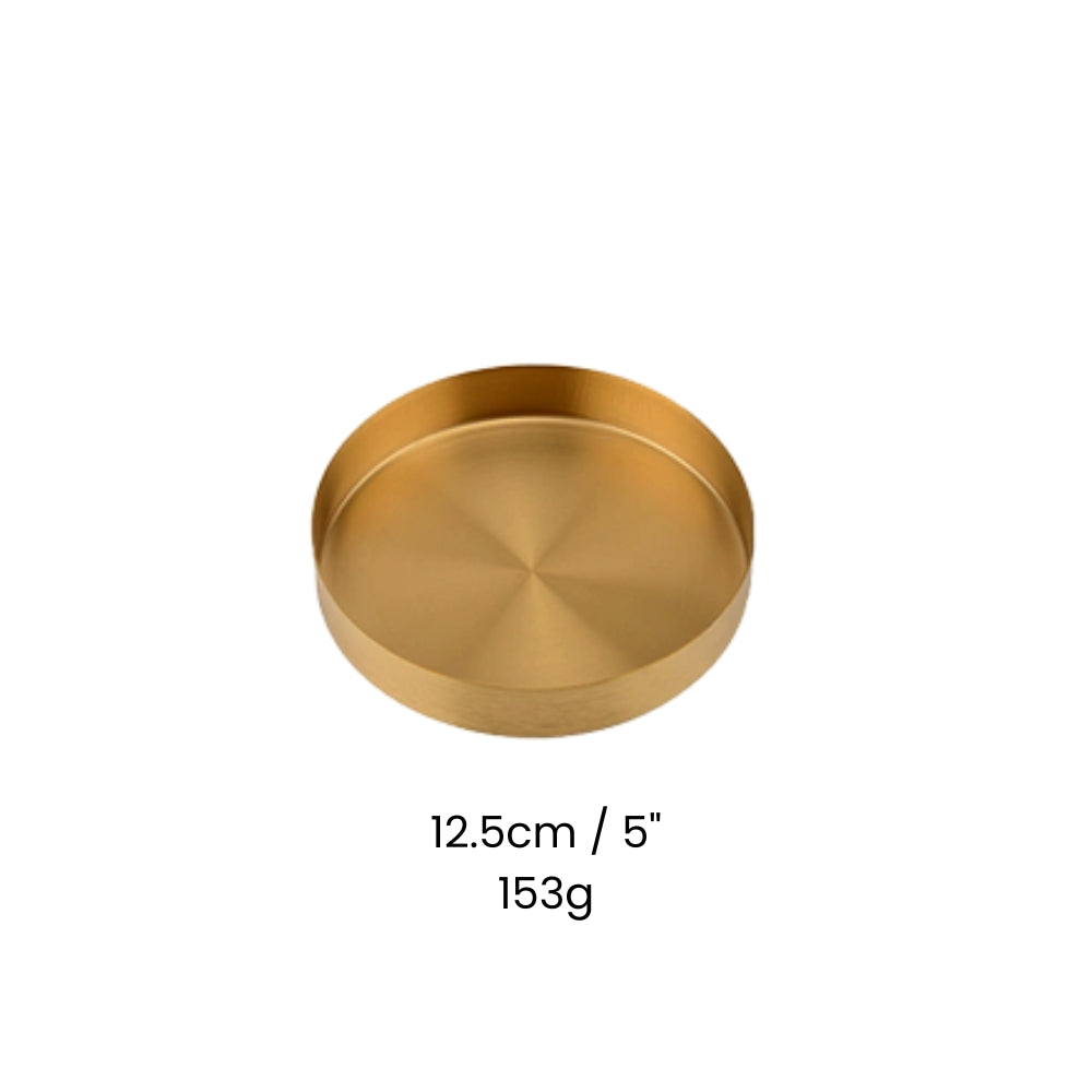 Gold-Plated Stainless Steel Serving Tray