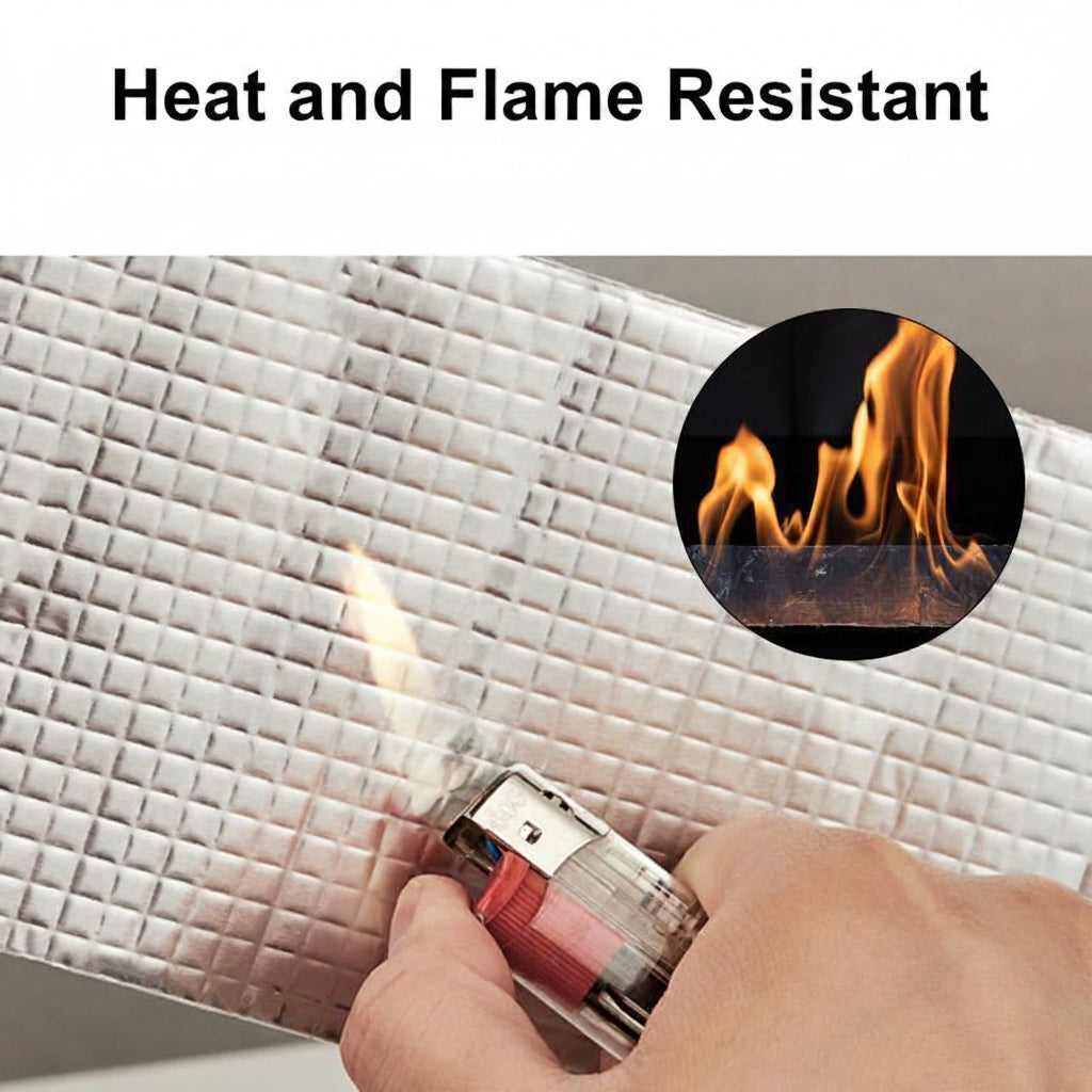 Waterproof Butyl Tape with Aluminum Foil for Cold Weather Sealing, 16.4 ft