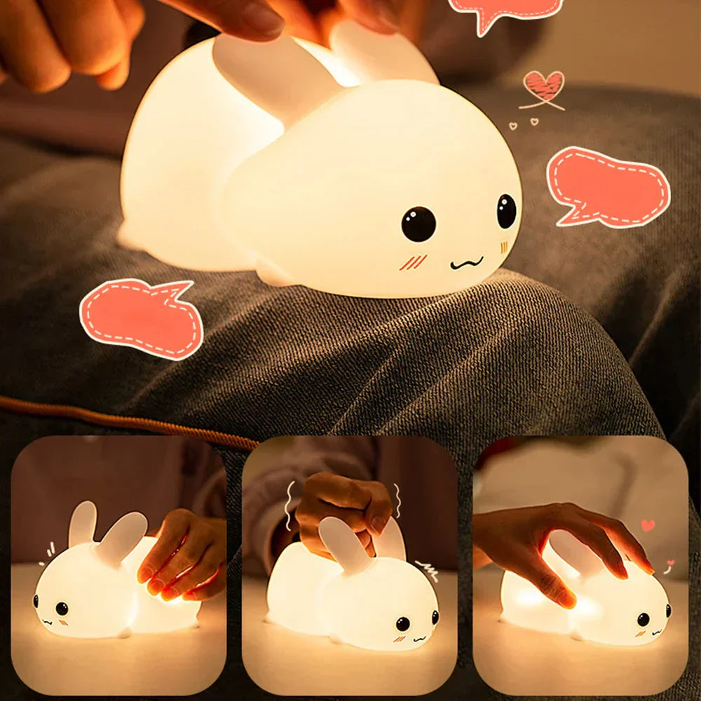 Color Changing Bunny Night Light with Remote Control