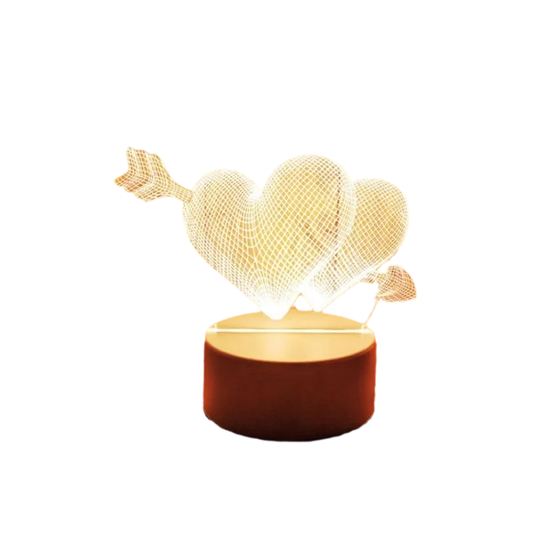3D Acrylic Night Light with LED Color Options