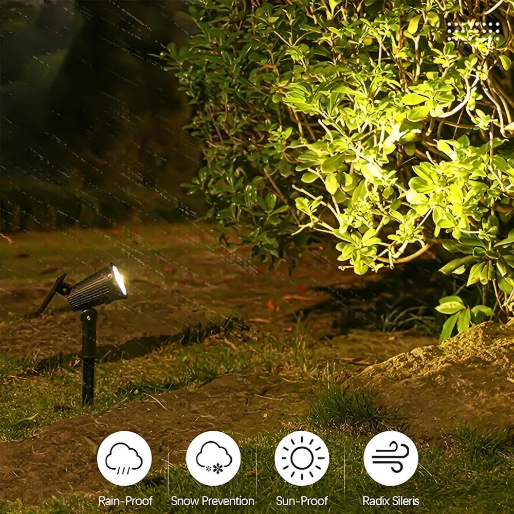 Rechargeable Solar Spotlight with 9 Ultra-Bright LEDs