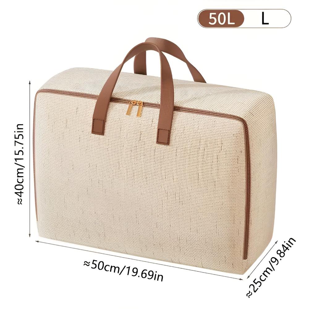 Classic Khaki Linen Storage Bag