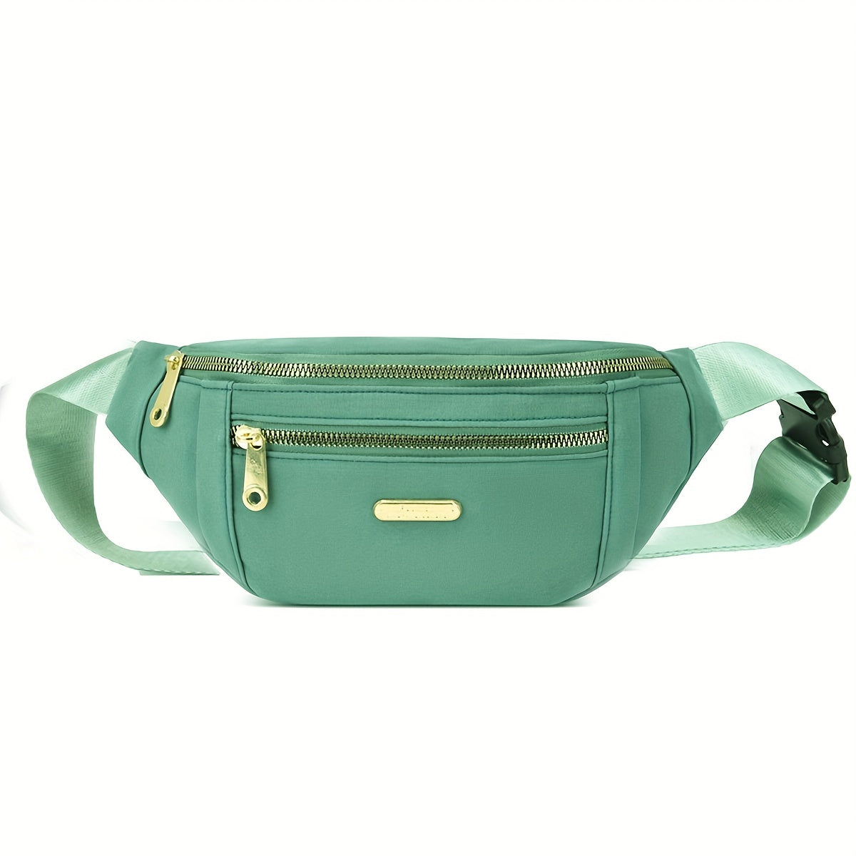 Lightweight Nylon Hip Pouch with Adjustable Strap and Zippered Pockets